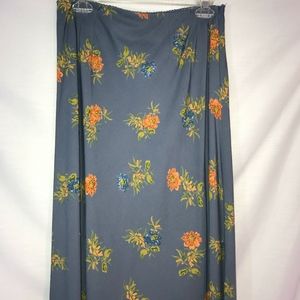 Vintage PENDLETON Steele Blue Floral Maxi Skirt